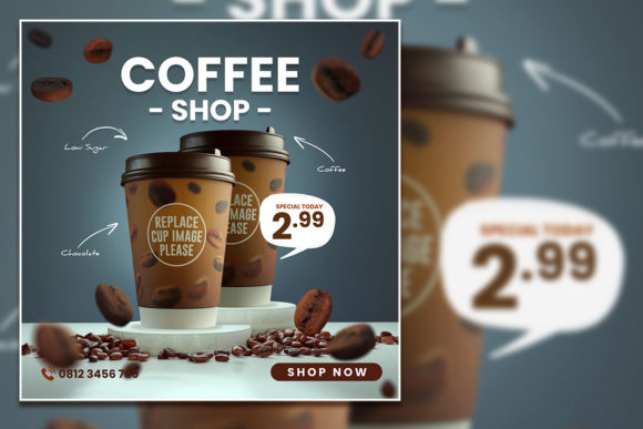 Coffee Shop Social Media Post Template: Easy Customization
