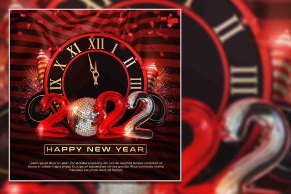 Dark Happy New Year Social Media Post Design