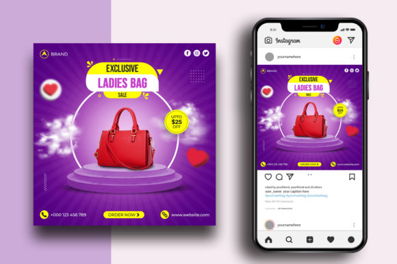 Elegant Ladies Bag Sale Social Media Post Design