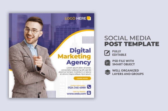 Essential Digital Marketing Social Media Template for Creators