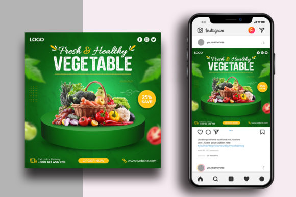 Fresh Vegetable Social Media Post: A Template for Crisp, Clean Designs
