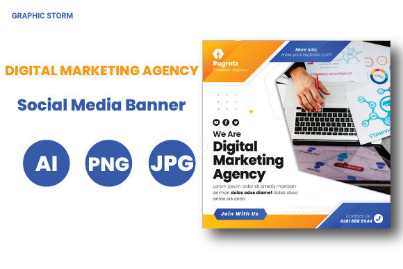 Marketing Agency Social Media Banner Template